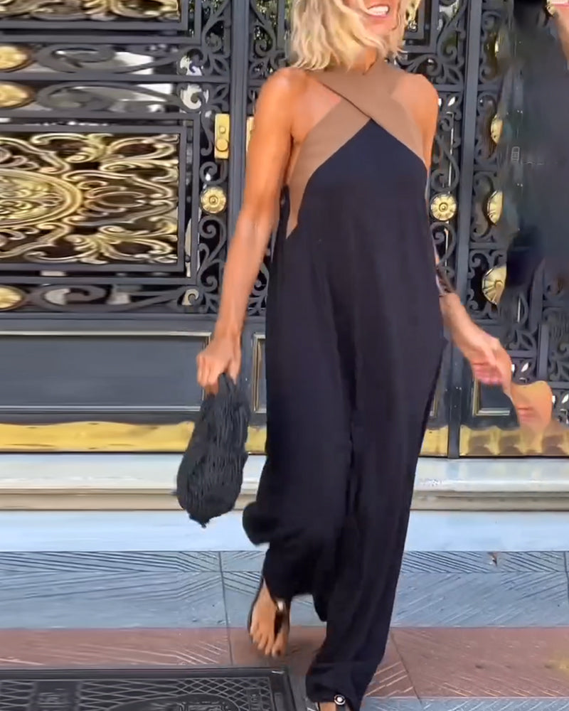 Hania – Sukienka z krzyżowanym dekoltem i odkrytymi plecami