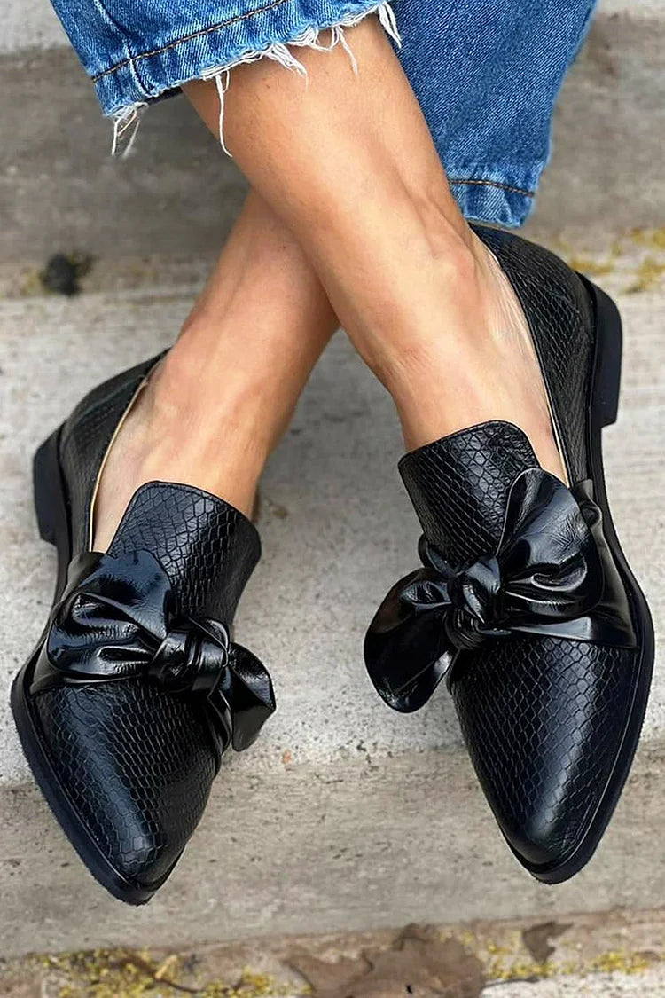 Dorena - Eleganckie loafersy z nadrukiem imitującym skórę węża