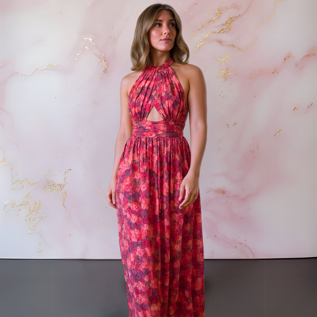 Lira – Elegancka sukienka maxi w kwiaty
