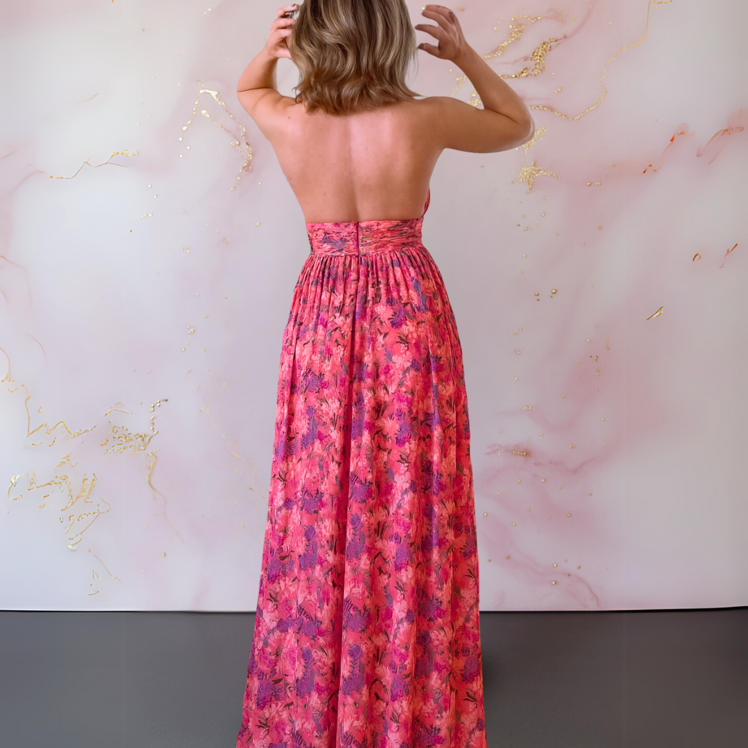 Lira – Elegancka sukienka maxi w kwiaty