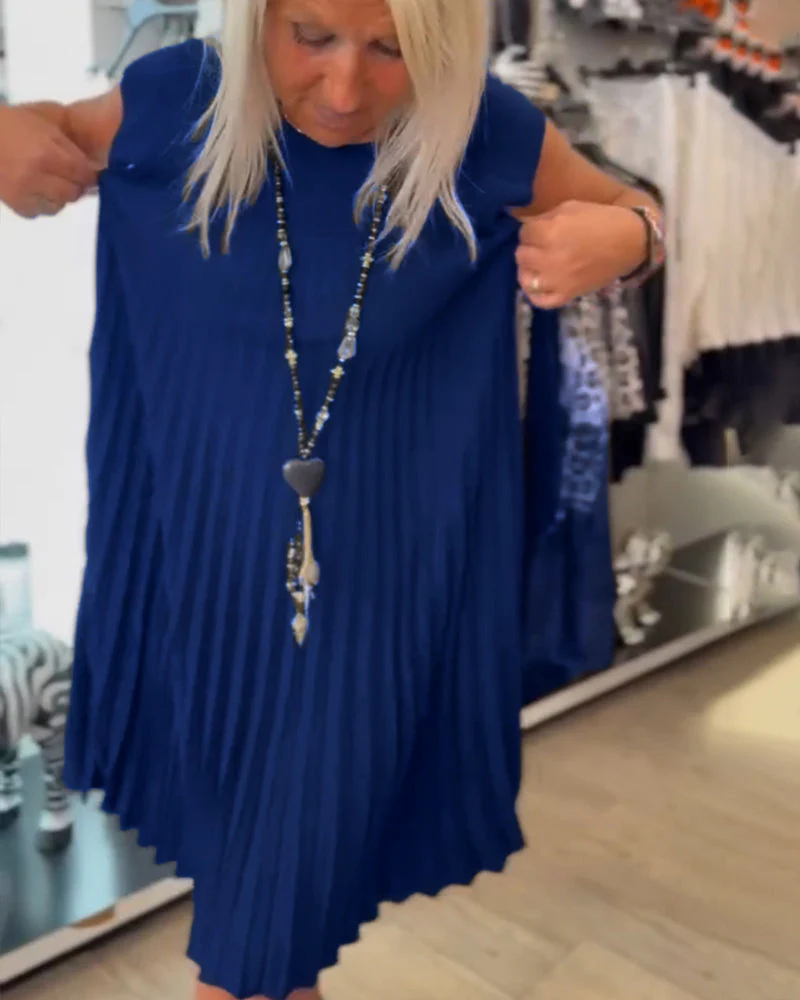 Karolina – Zwiewna plisowana sukienka na lato