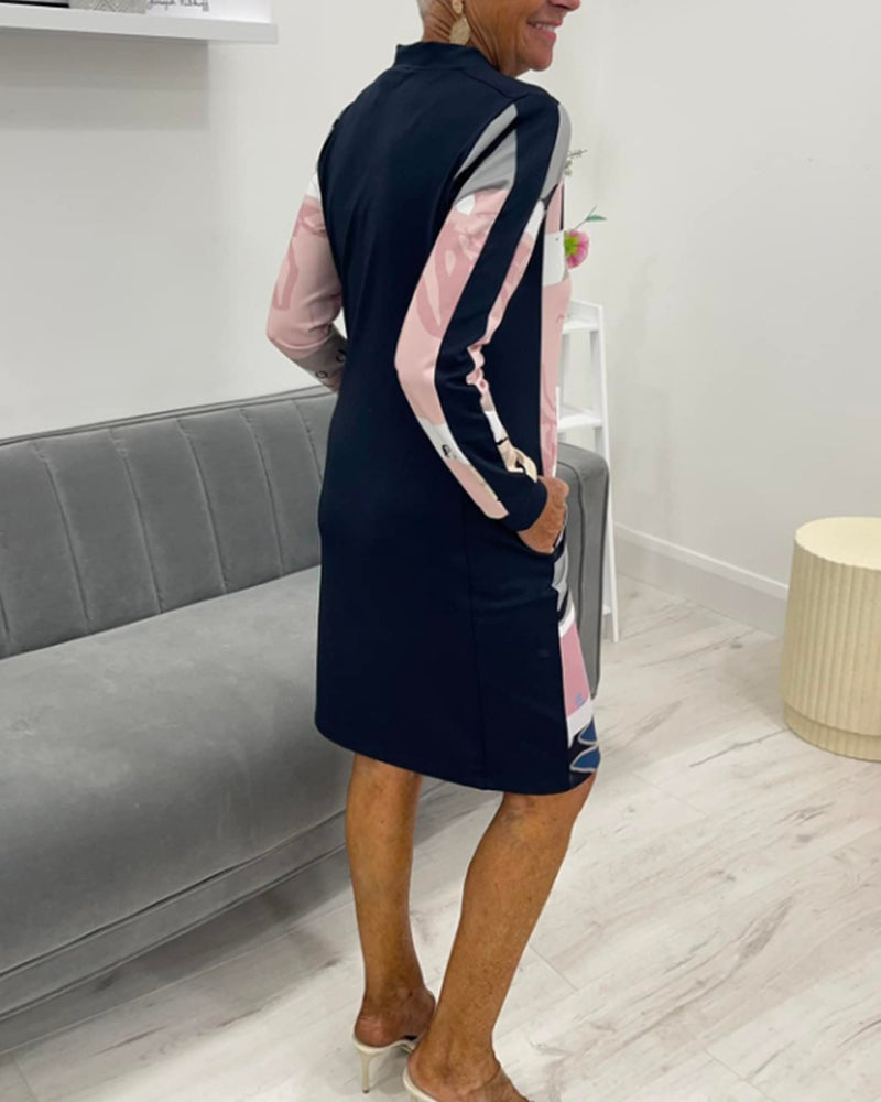 Nova - Elegancka sukienka sweterkowa z długim rękawem