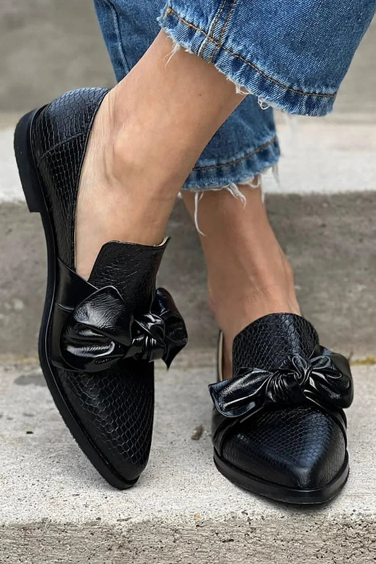 Dorena - Eleganckie loafersy z nadrukiem imitującym skórę węża