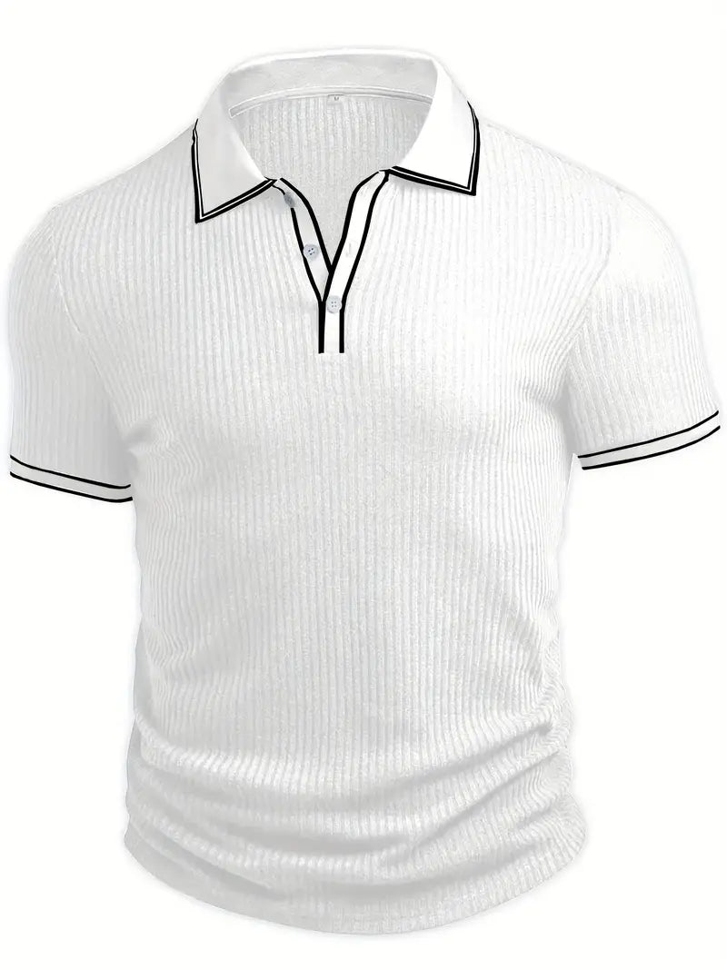 Śniegomir – Eleganckie polo z kontrastowym kołnierzykiem