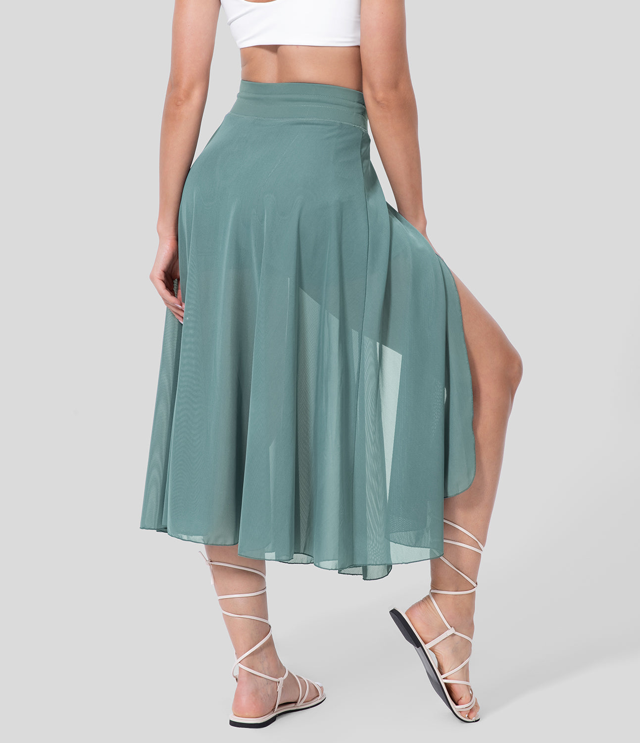 Bożena - Zwiewna i elegancka spódnica midi 2 w 1