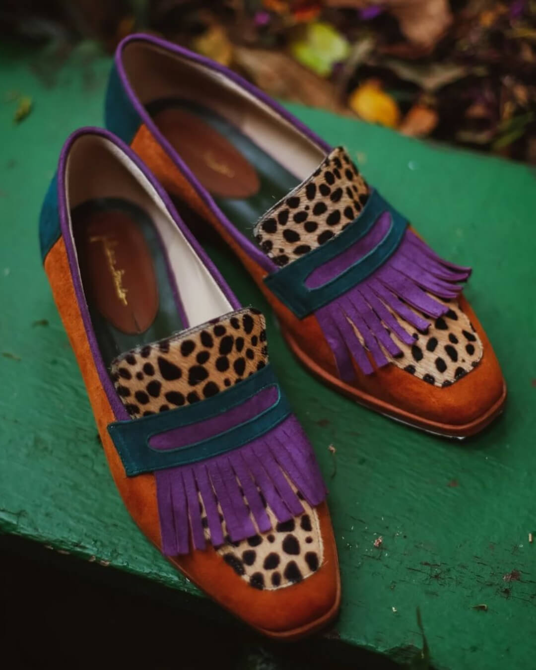 Ewelira - Modne loafersy z frędzlami w stylu colourblock