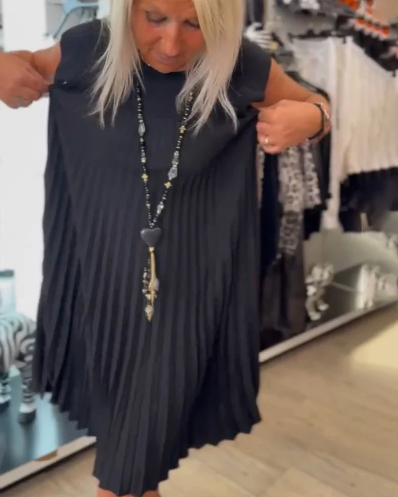 Karolina – Zwiewna plisowana sukienka na lato