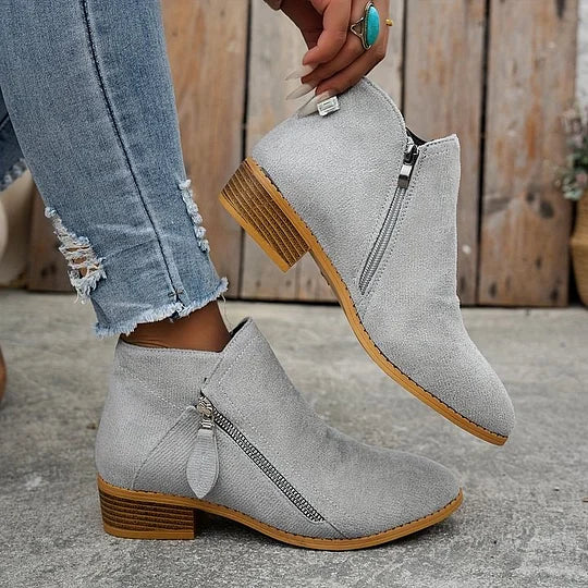 Inessa – Skórzane buty ortopedyczne za kostkę