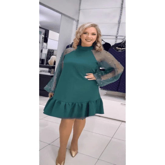 Liora - Elegancka sukienka z siateczkowej dzianiny