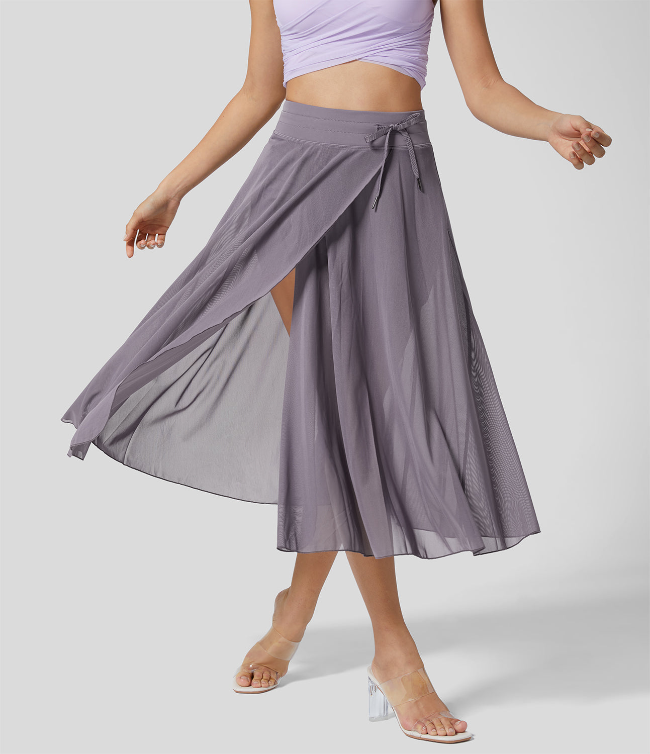Bożena - Zwiewna i elegancka spódnica midi 2 w 1