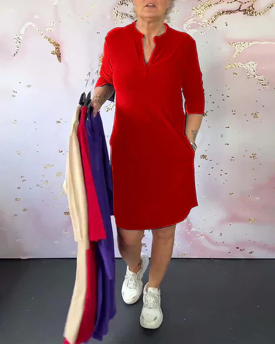 Danuta – Stylowy sweter z dekoltem w serek