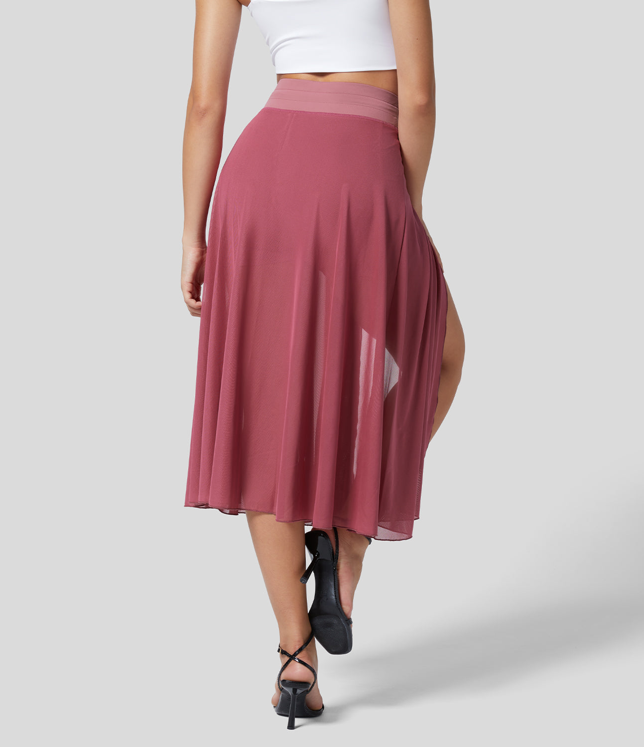 Bożena - Zwiewna i elegancka spódnica midi 2 w 1
