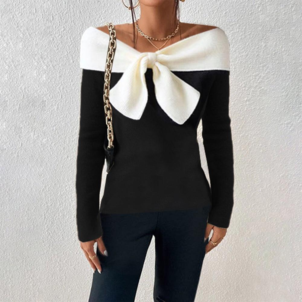 Arish - Elegancki sweter z dekoltem w szpic