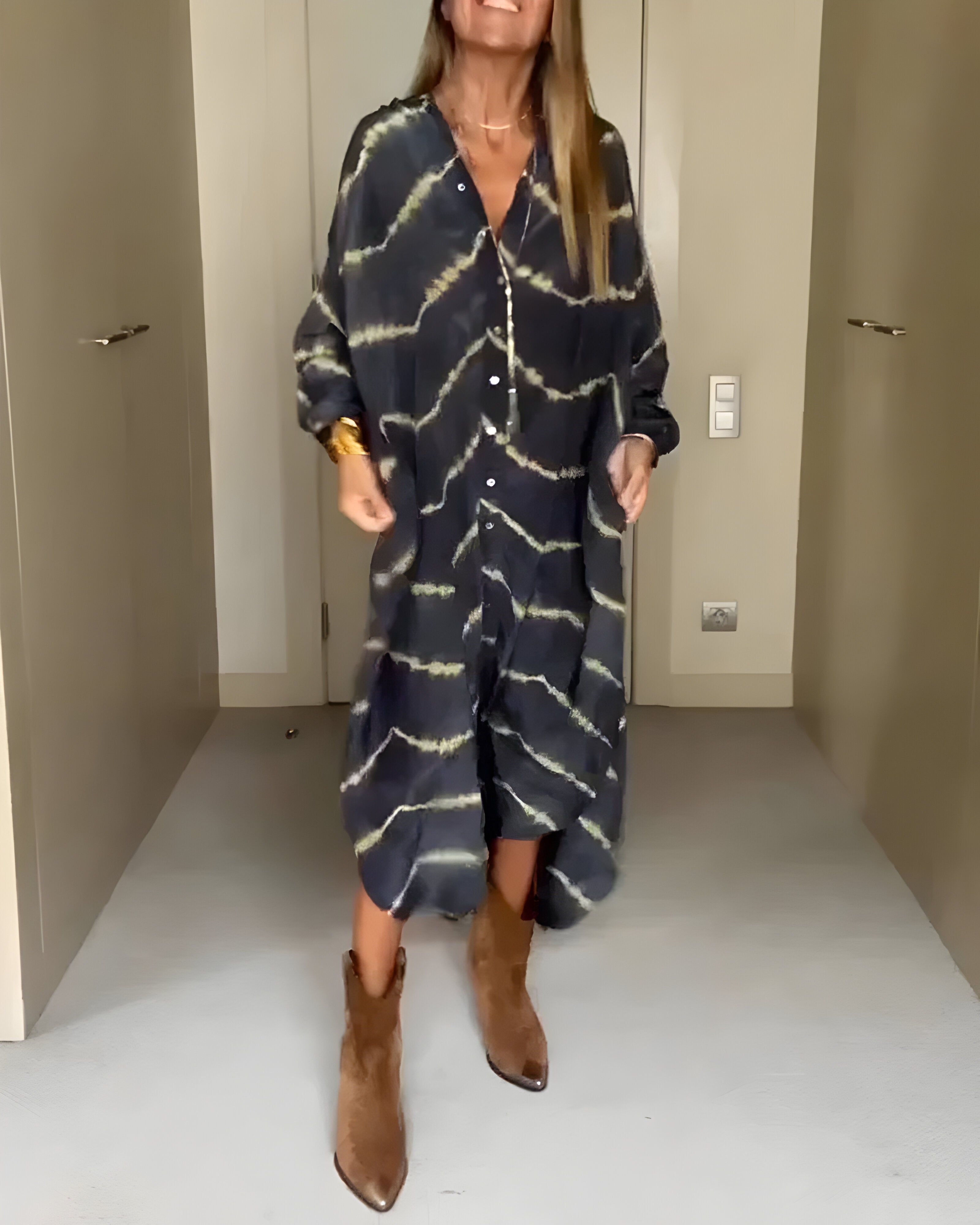 Druzjanna – Długa sukienka boho z falbankami