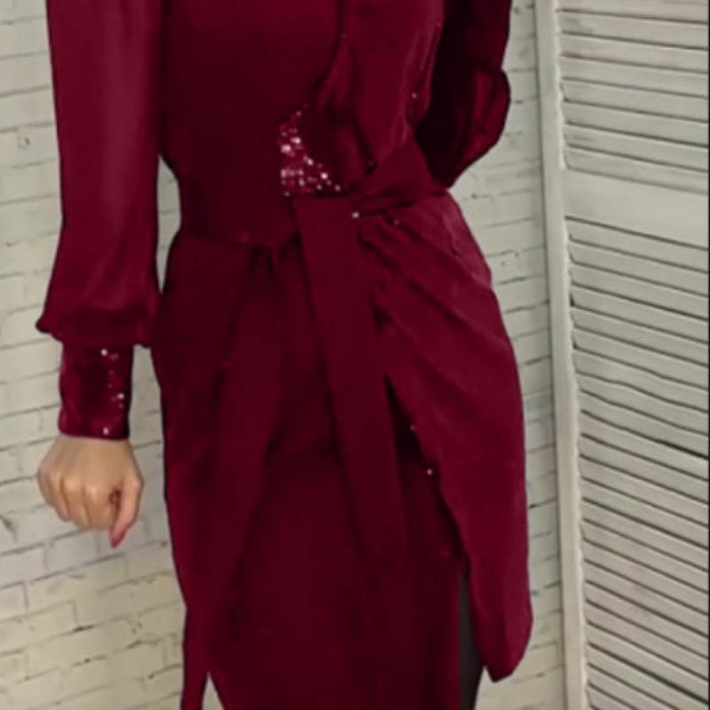 Serafina -Elegancka sukienka z rozcięciem