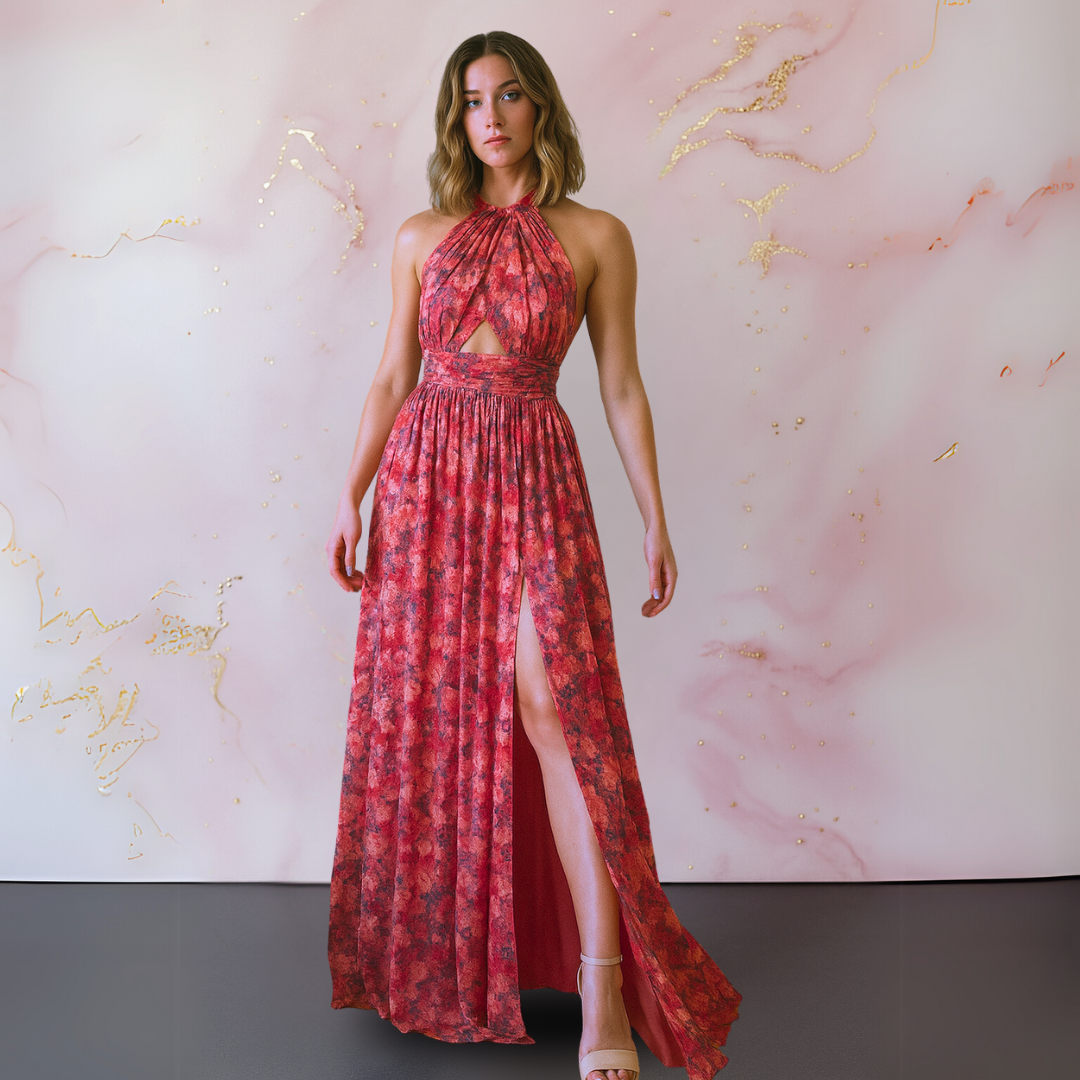 Lira – Elegancka sukienka maxi w kwiaty