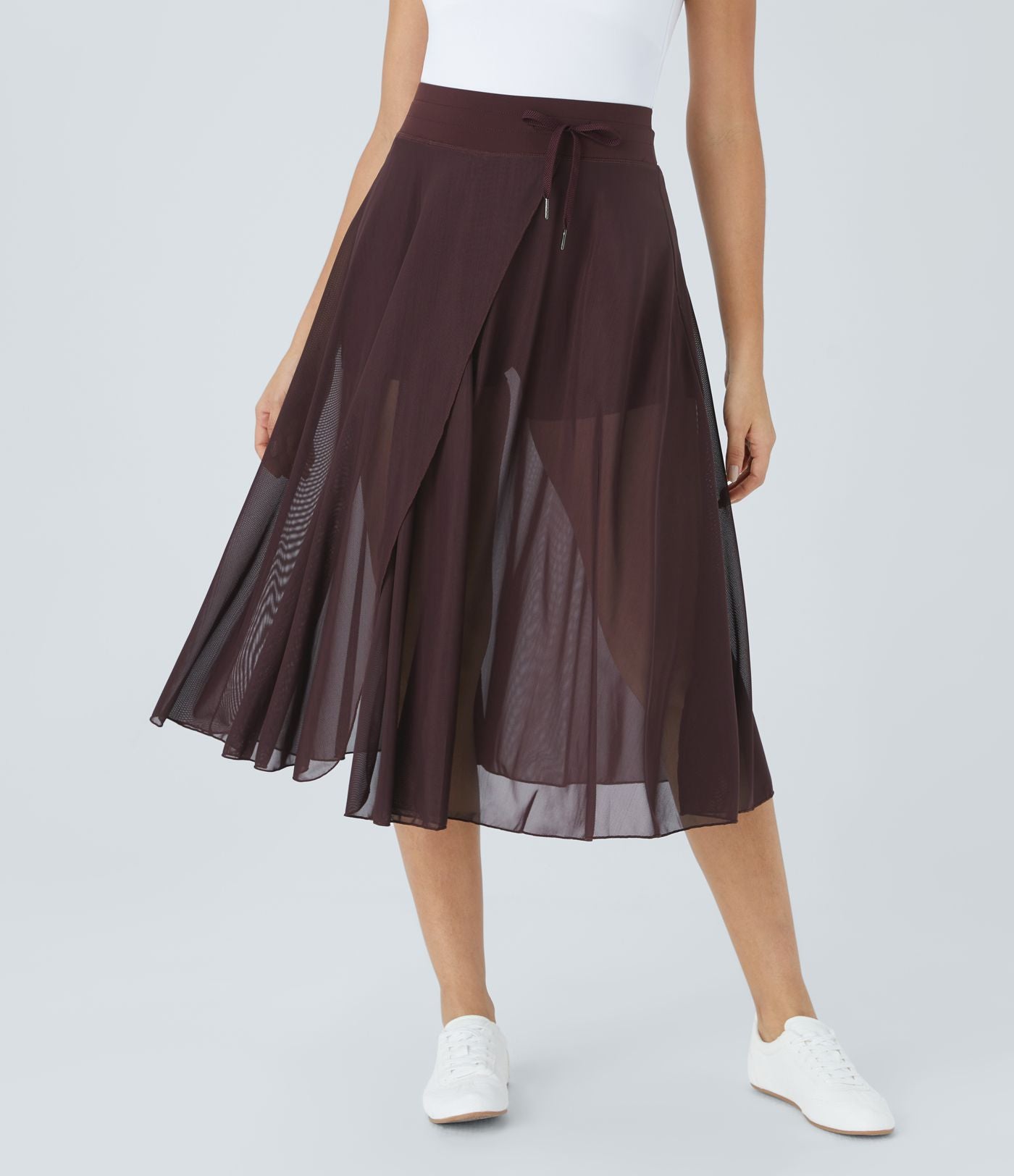Bożena - Zwiewna i elegancka spódnica midi 2 w 1