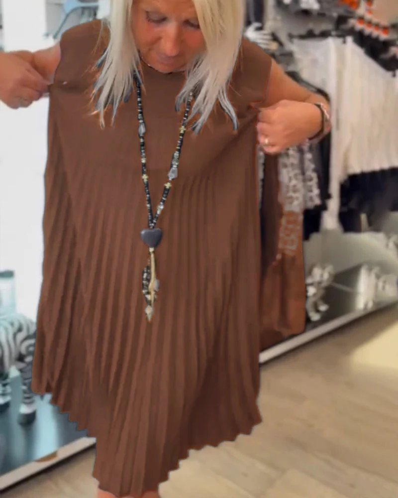Karolina – Zwiewna plisowana sukienka na lato