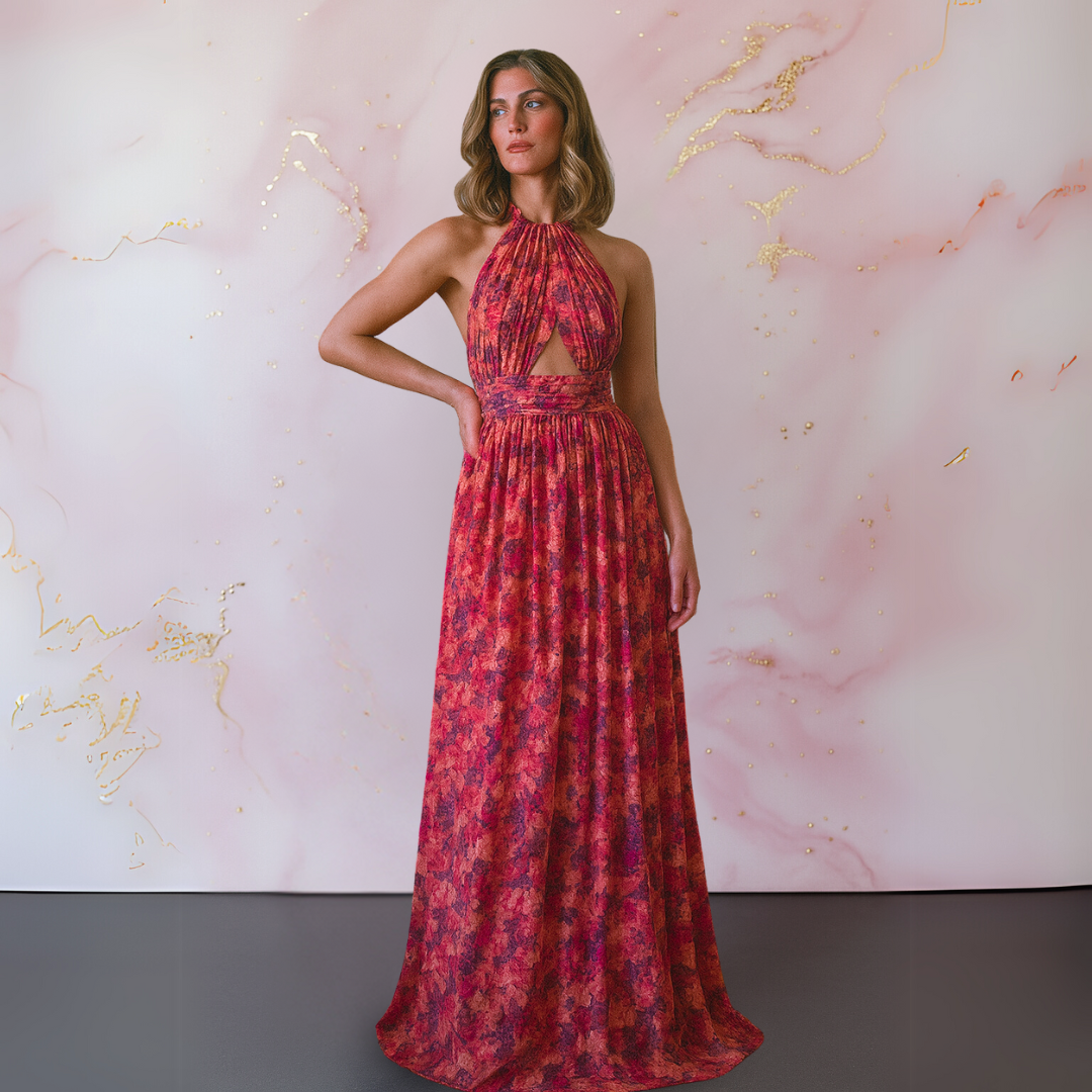 Lira – Elegancka sukienka maxi w kwiaty