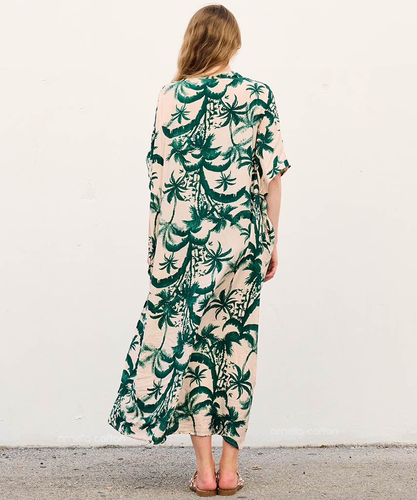 Orla - Sukienka typu kaftan z kieszeniami do noszenia na co dzień
