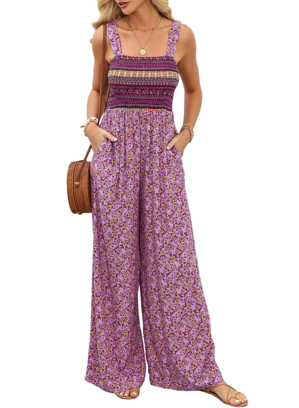 Jaglina – Zwiewna sukienka boho z kwiatowym nadrukiem