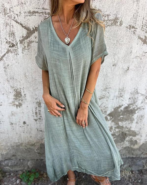 Ola – Letnia sukienka boho z lnu