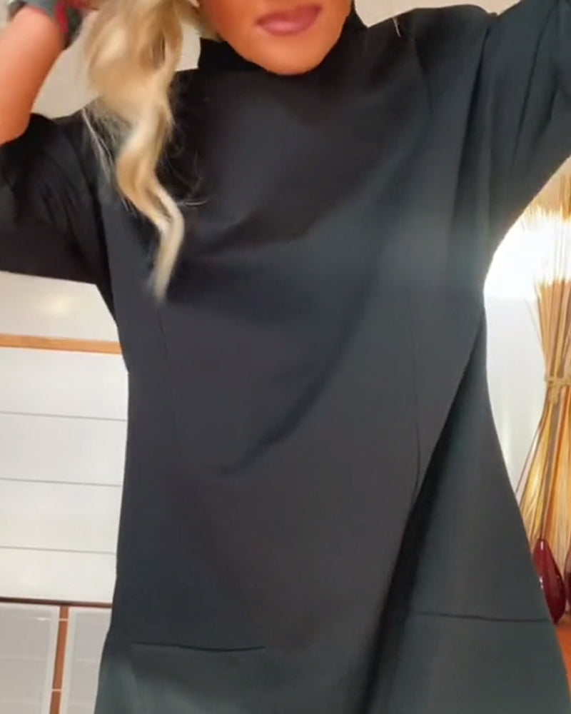 Kristina - Casual z Sweter wysokim kołnierzem
