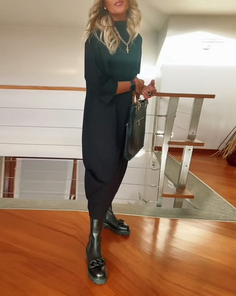 Kristina - Casual z Sweter wysokim kołnierzem