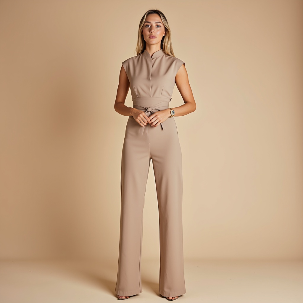 Gabriela - Elegancki kombinezon bez rękawów