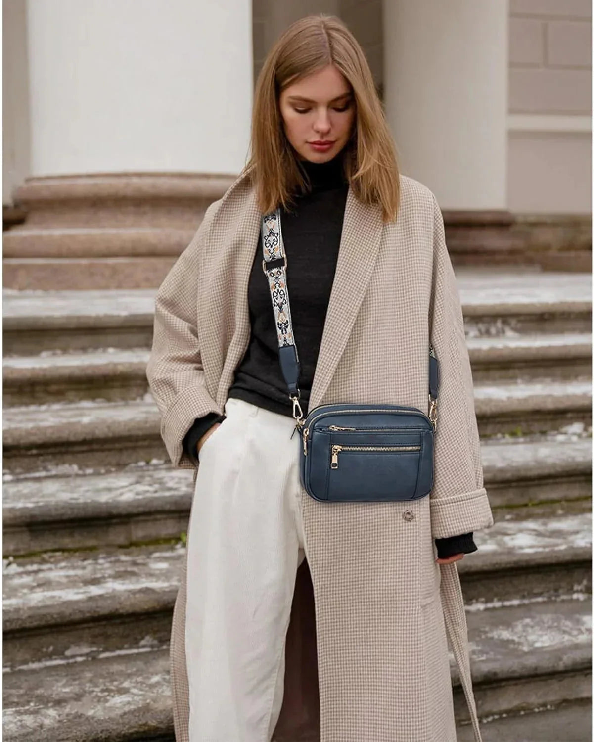 Dorota - Crossbody z kolorowymi paskami