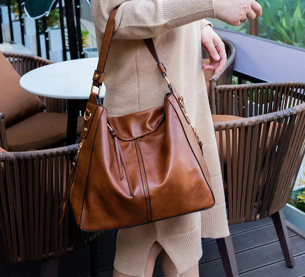 Justyna - Skórzana torba typu hobo