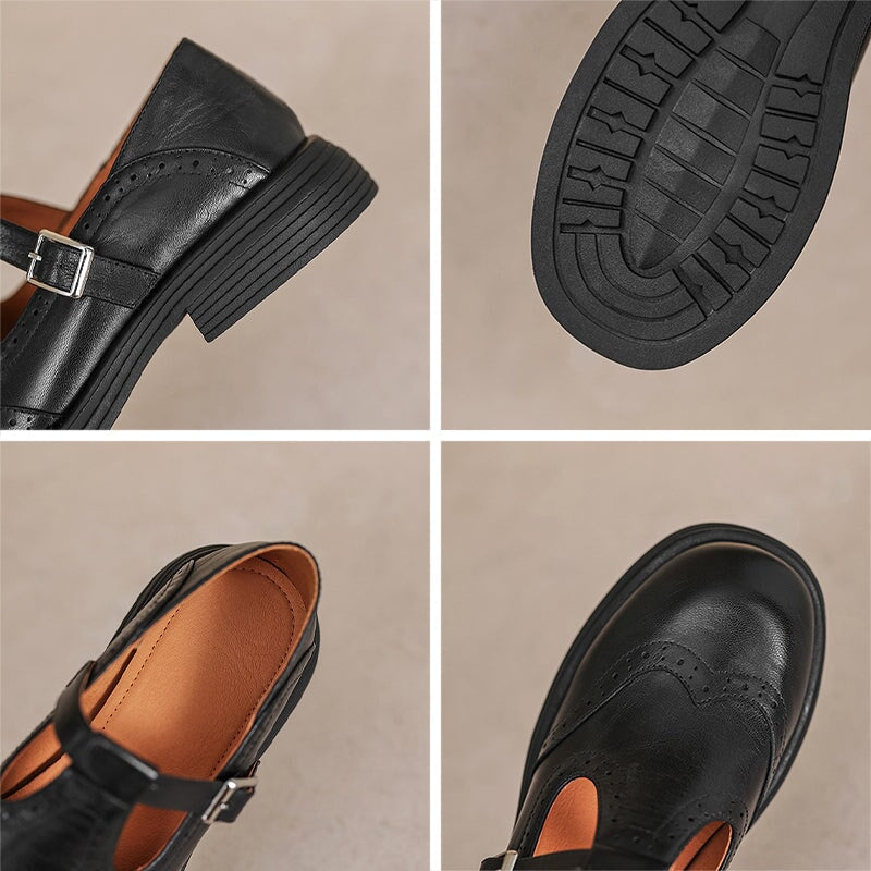 Lenara - Women's Retro Brogue Leather Shoes