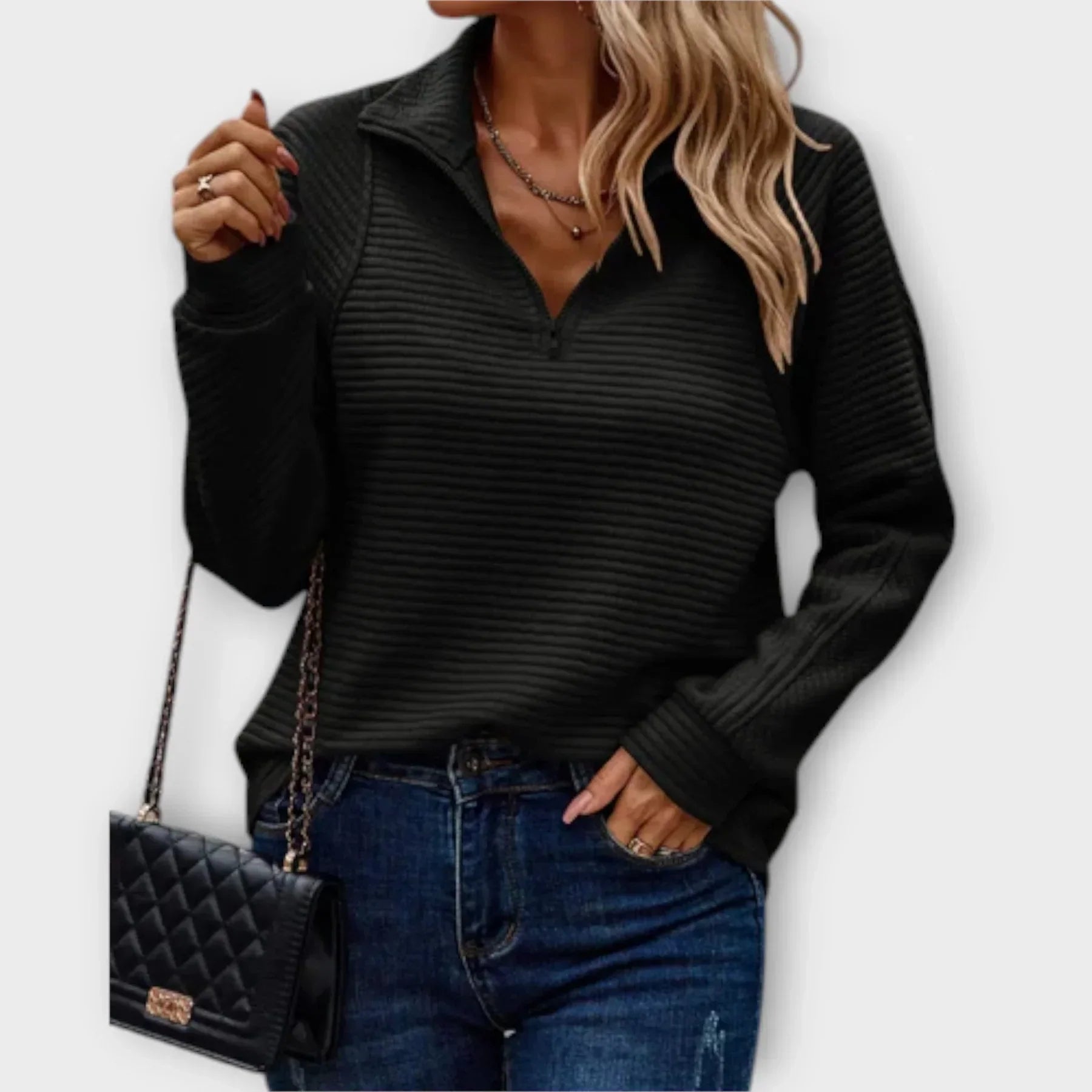 Beata – Elegancka bluza z zamkiem