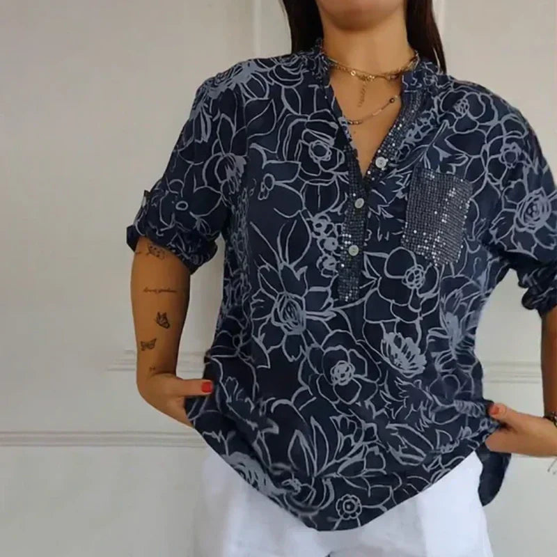 Albina – Zwiewna bluzka w kwiaty