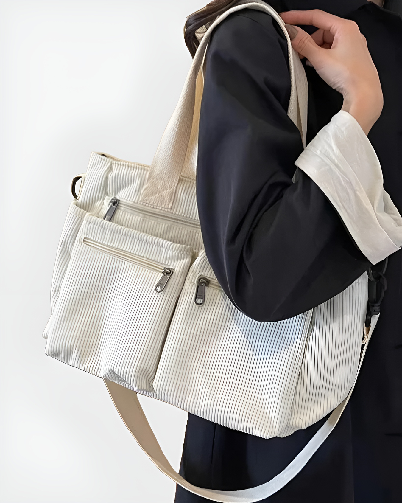 Eufemia – Stylowa torba typu tote z sztruksu