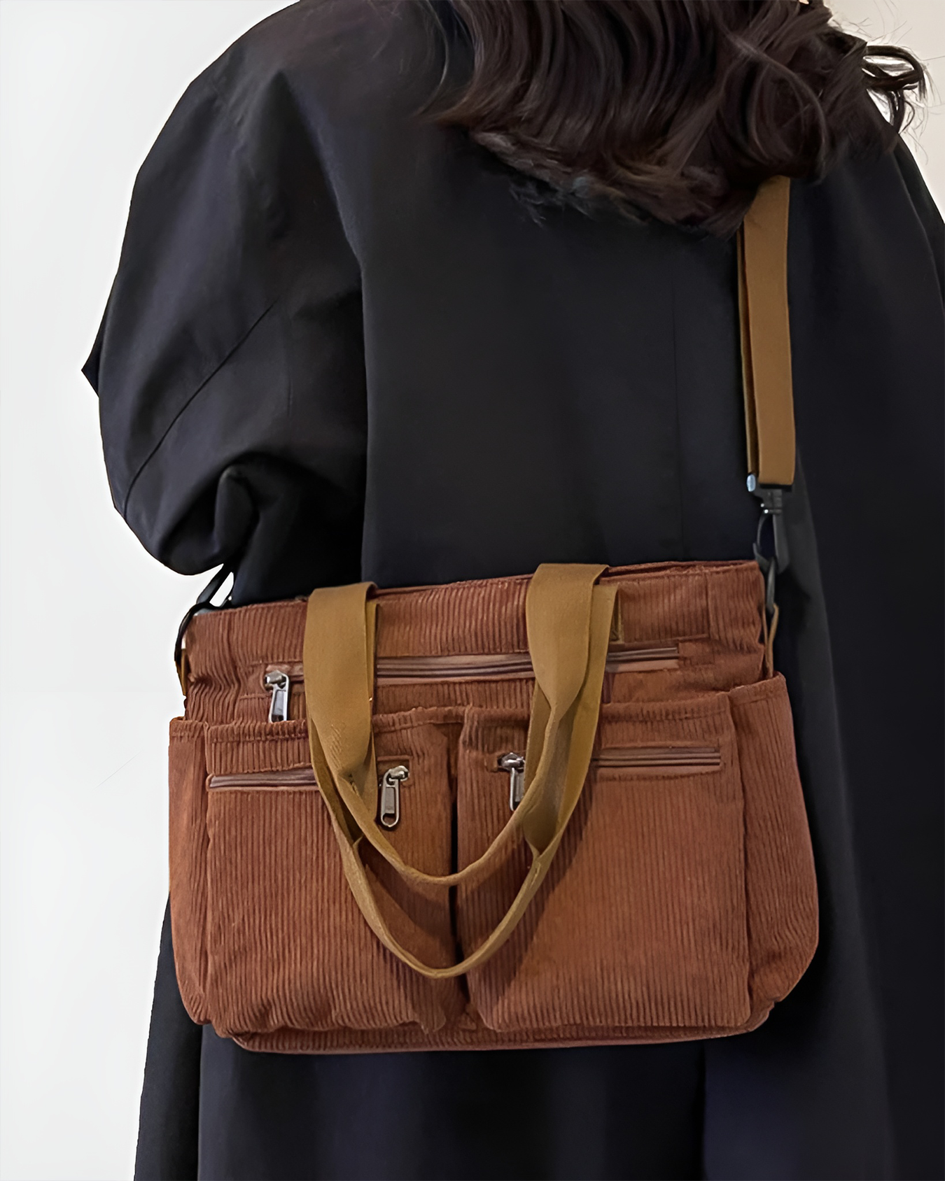 Eufemia – Stylowa torba typu tote z sztruksu